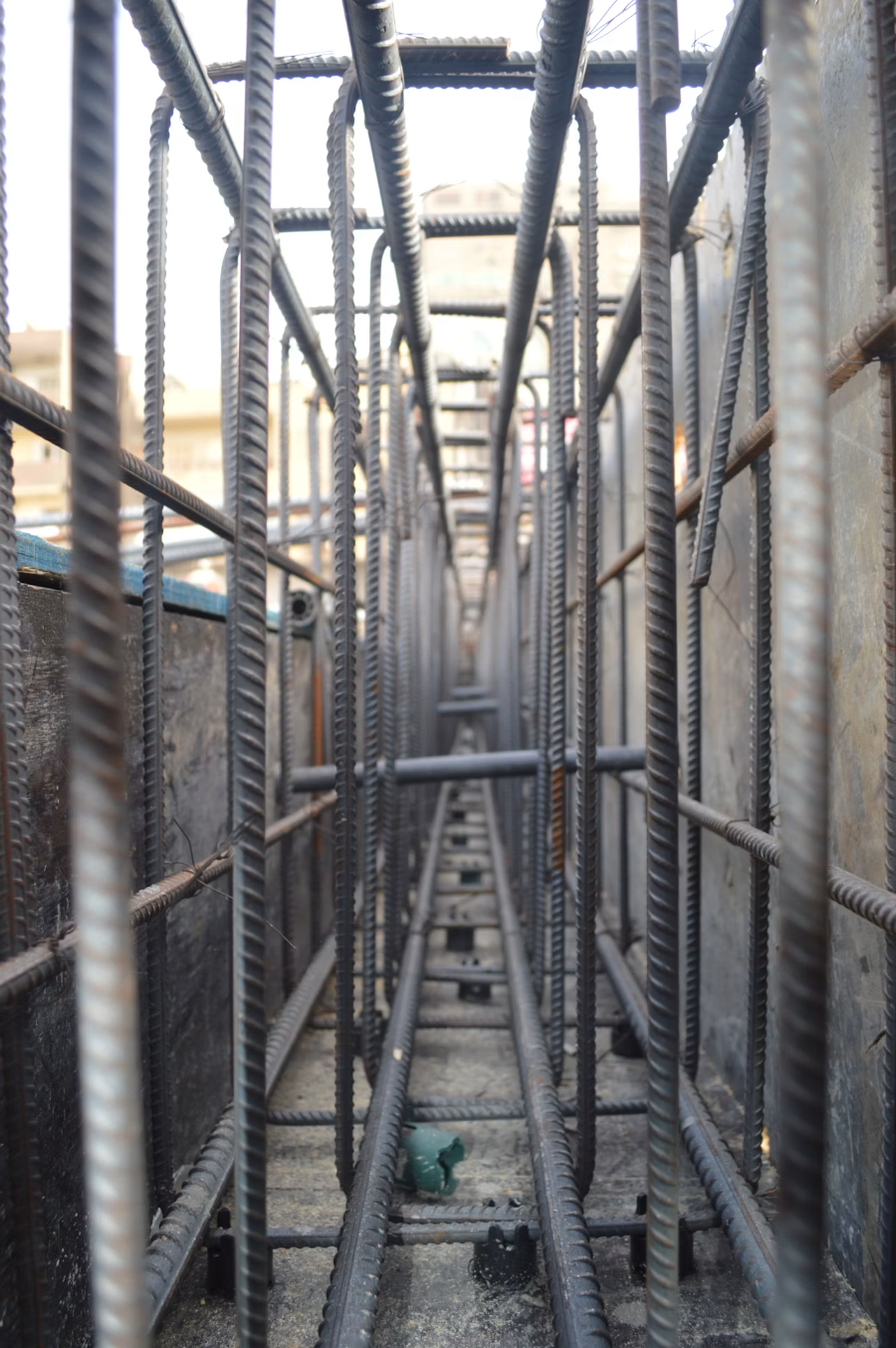 Rebar cage on site